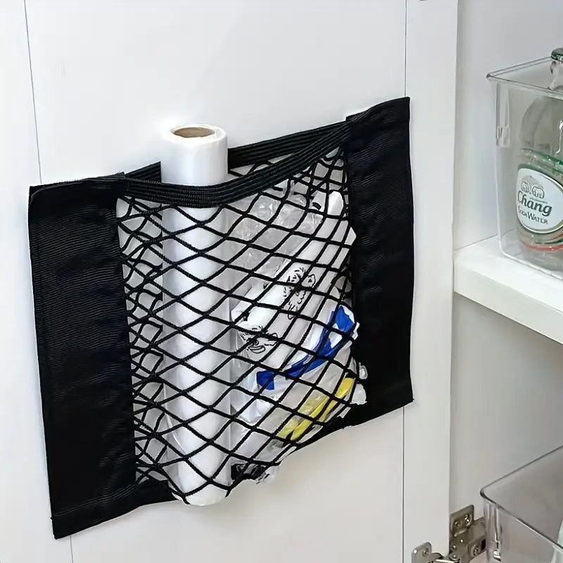 Avtoit | Plastic Bags Storage Net Bag (With Adhesive Tape)