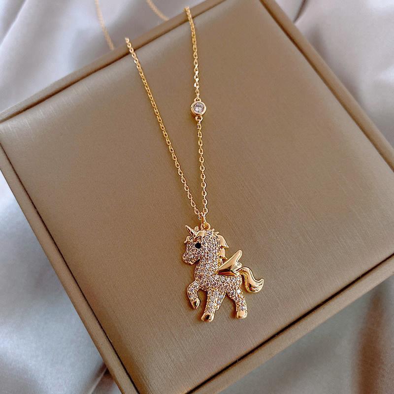 Avtoit | Beautiful Angel Horse Pendant Necklace