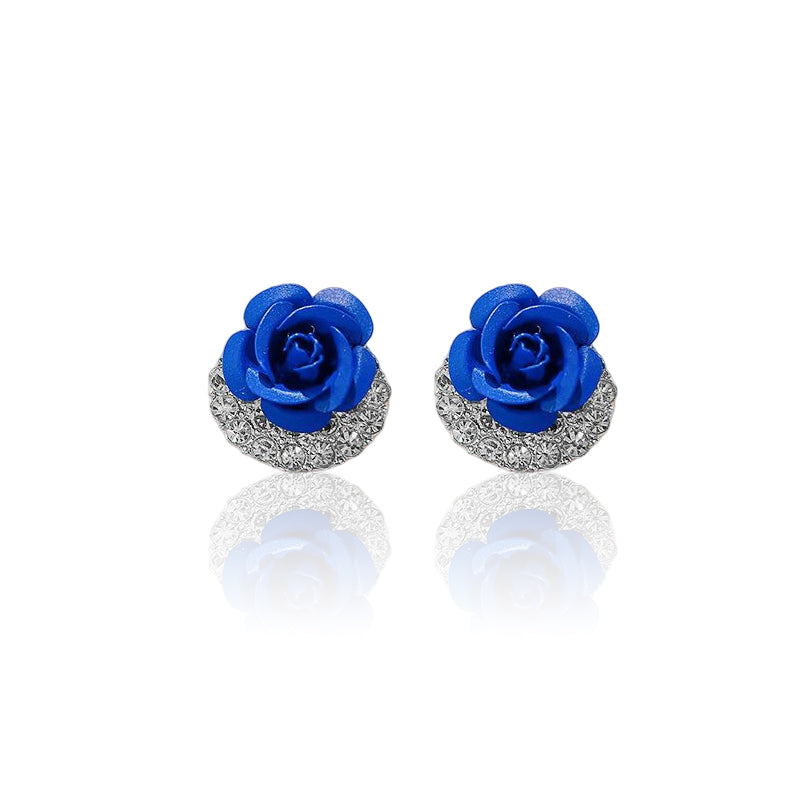 Avtoit | Blue Rose Stud Earrings
