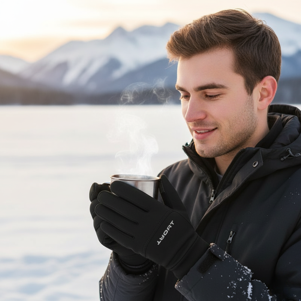 Avtoit | Winter gloves with grip for snow, rain & cold