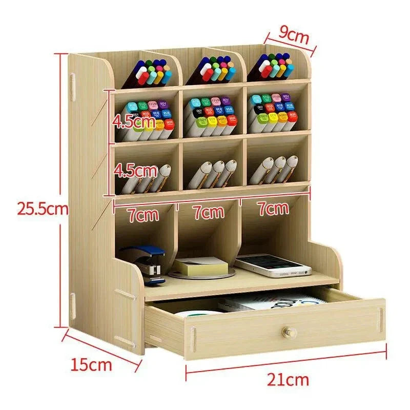 Avtoit | PenBox | Desk Organizer | Wood Pencil Holder | Stylish and Efficient Storage Solution