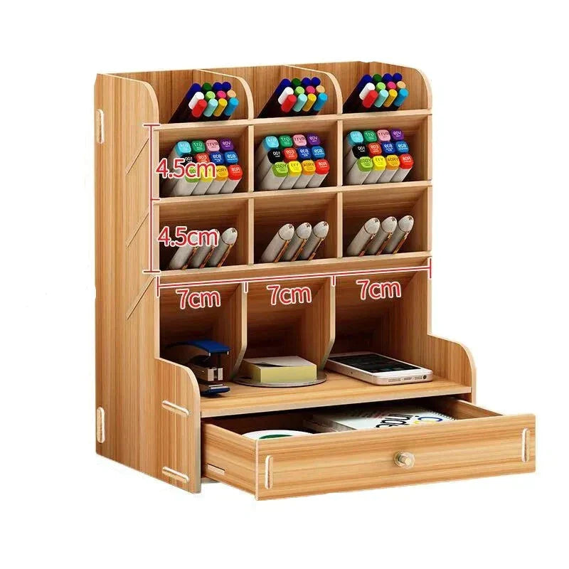 Avtoit | PenBox | Desk Organizer | Wood Pencil Holder | Stylish and Efficient Storage Solution