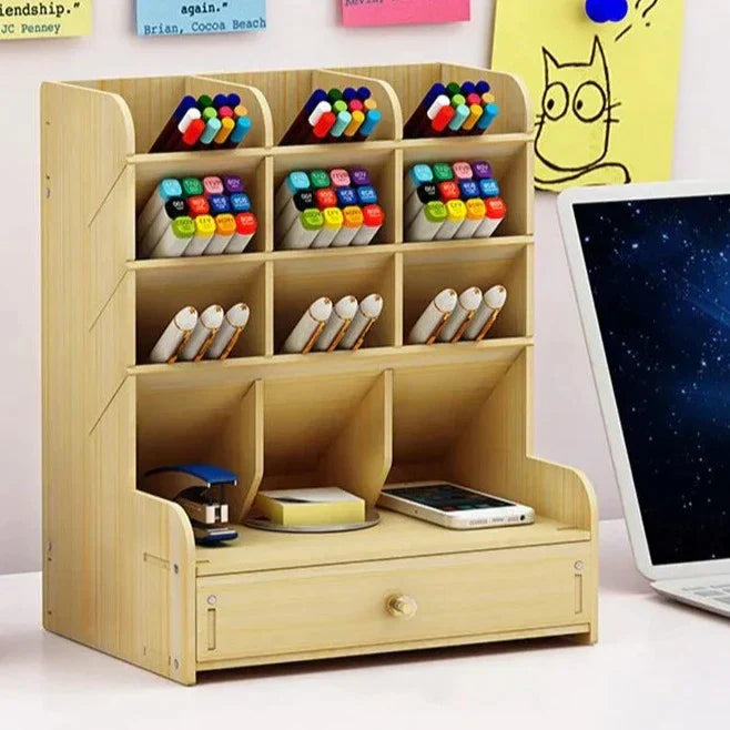 Avtoit | PenBox | Desk Organizer | Wood Pencil Holder | Stylish and Efficient Storage Solution