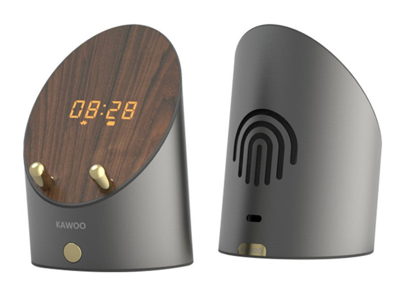 Avtoit | Wireless Induction Bluetooth Desktop Mini Speaker, with Clock, Alarm, Phone Holder, No Bluetooth Connection Required