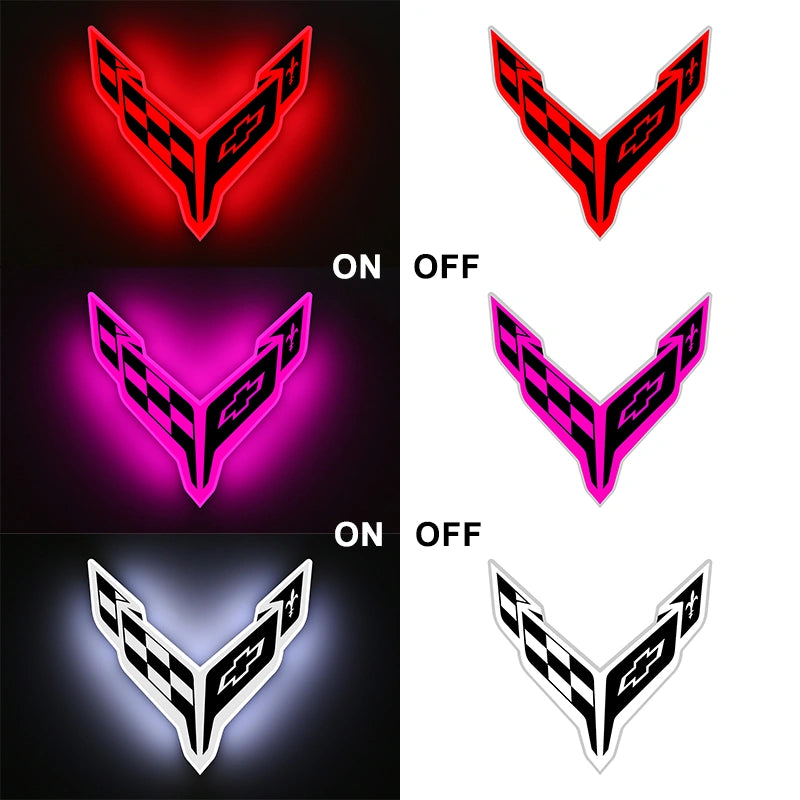 Corvette C8 Illuminated Car Emblem