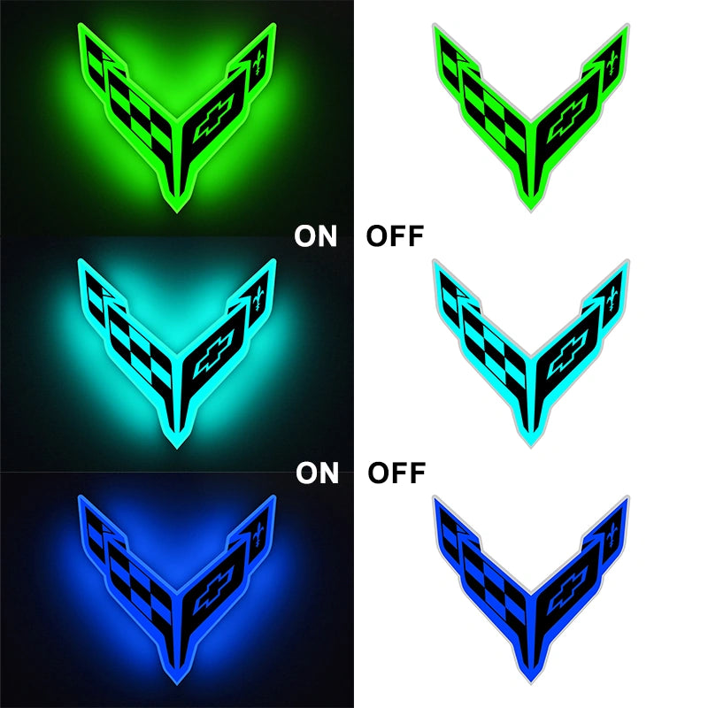 Corvette C8 Illuminated Car Emblem