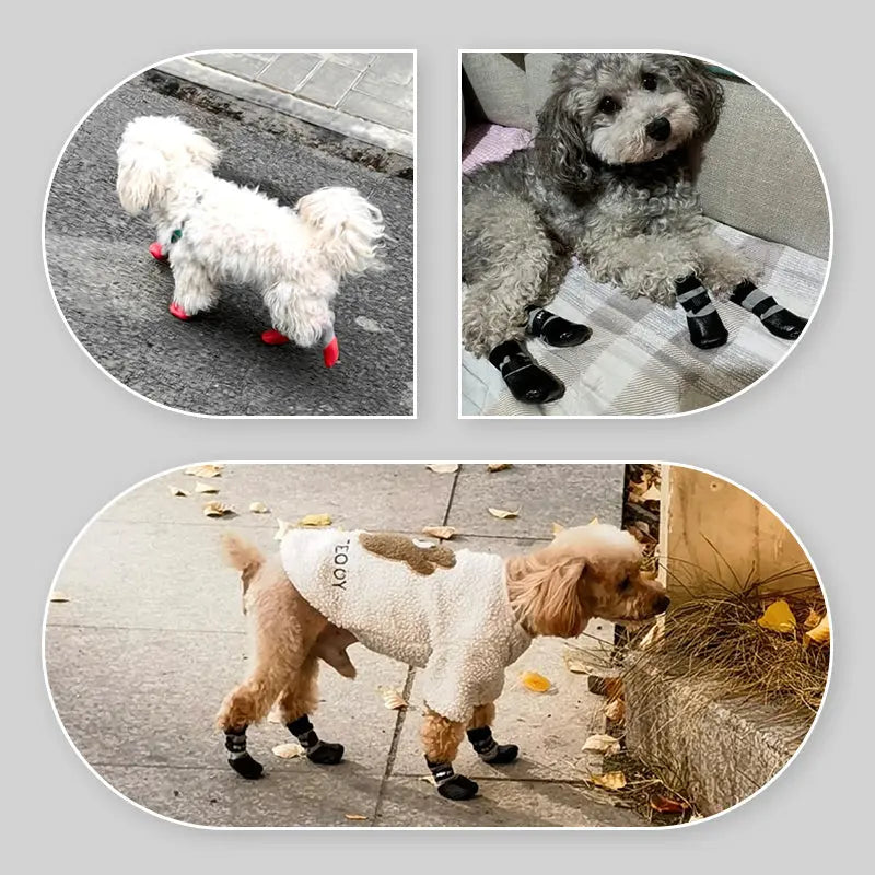 Avtoit | 2 Pair Non-Slip Waterproof Dog Shoes for Safe and Happy Paws
