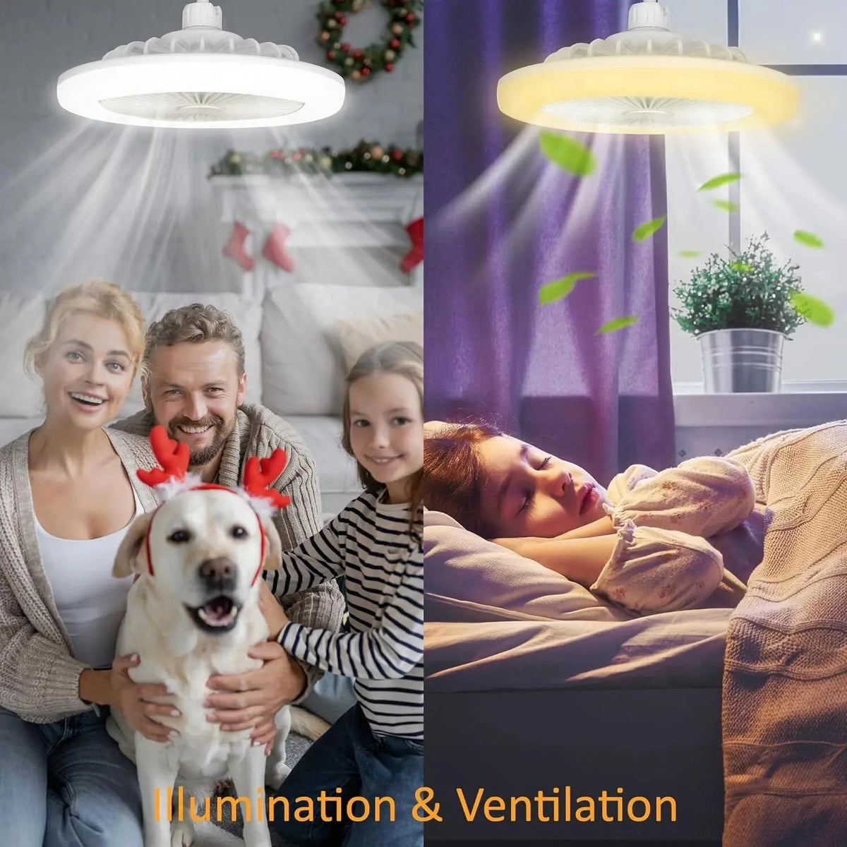 Avtoit | 2-in-1 Ceiling Lamp with Fan – Controllable via Remote Control
