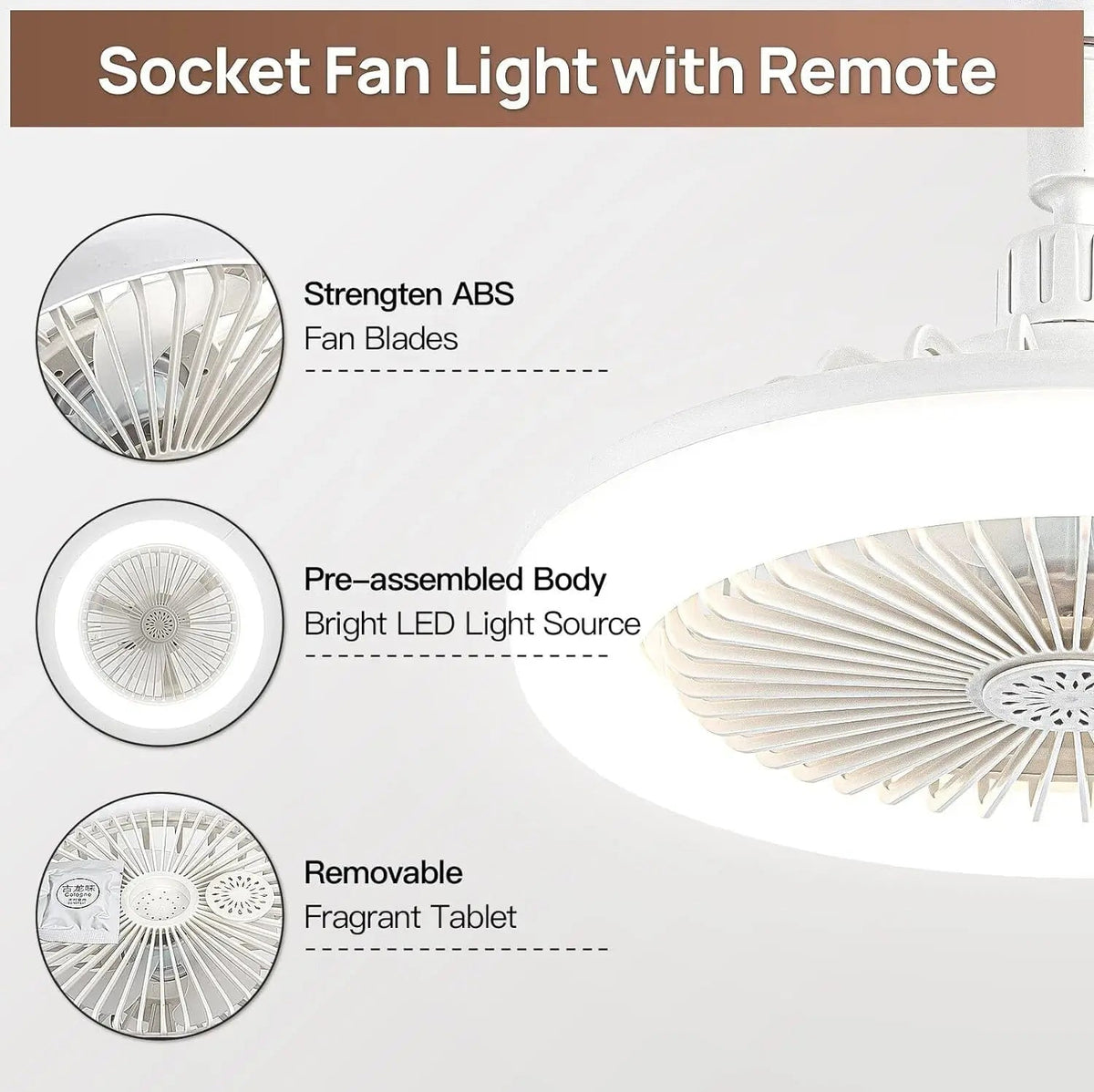 Avtoit | 2-in-1 Ceiling Lamp with Fan – Controllable via Remote Control