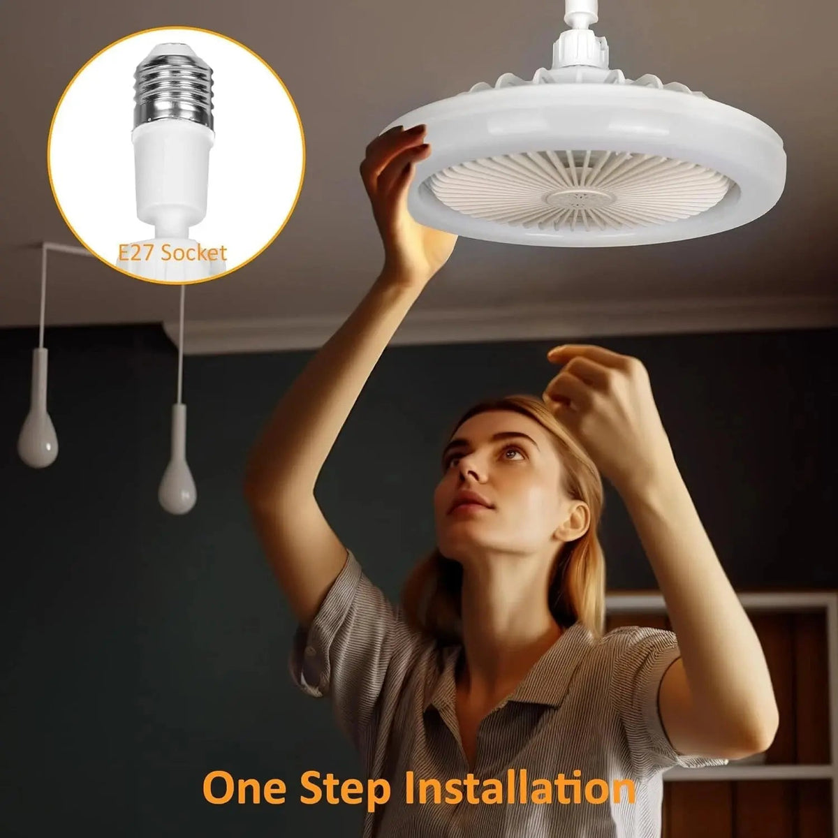 Avtoit | 2-in-1 Ceiling Lamp with Fan – Controllable via Remote Control