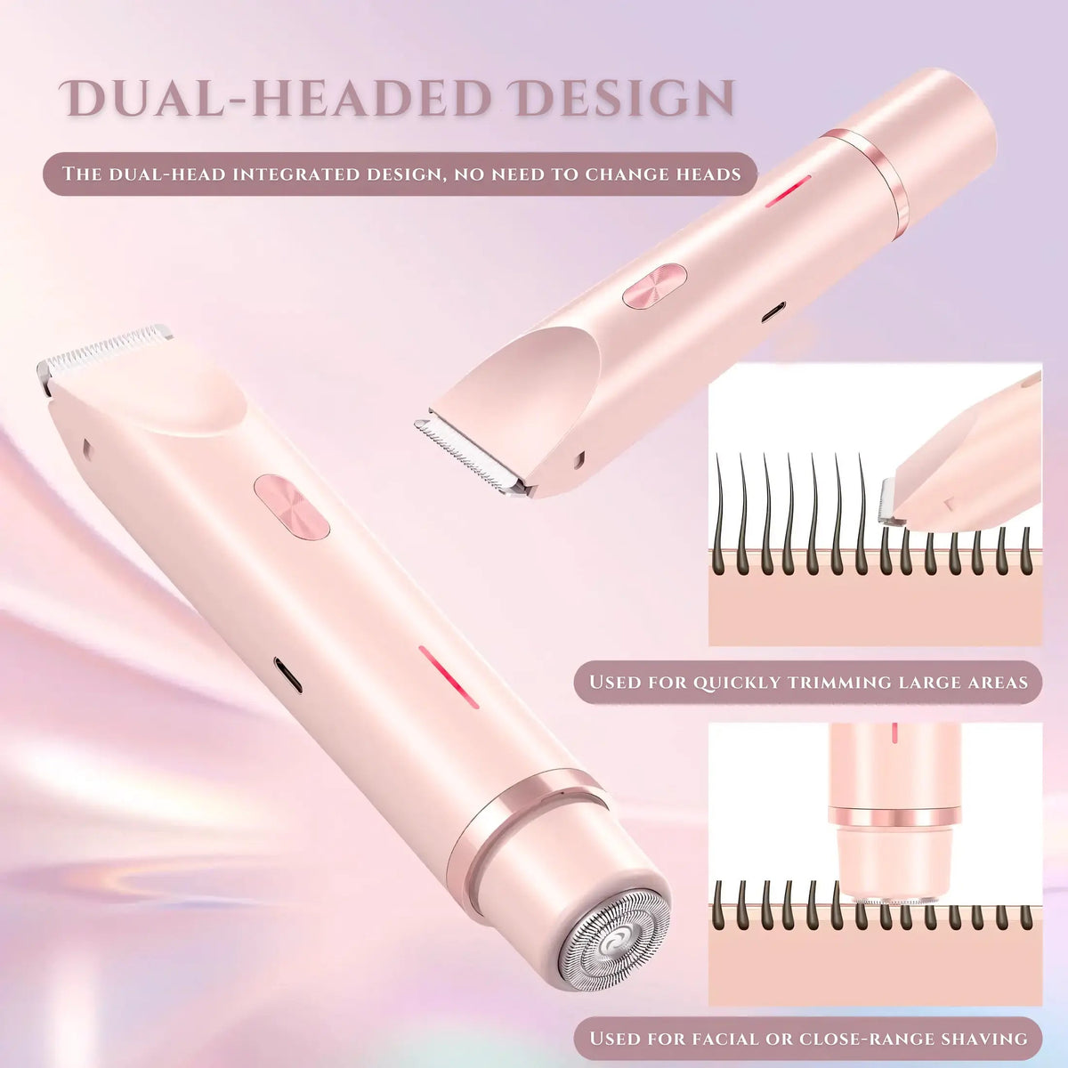 Avtoit | 2-in-1 Electric Razor for Women with Dual Head Design