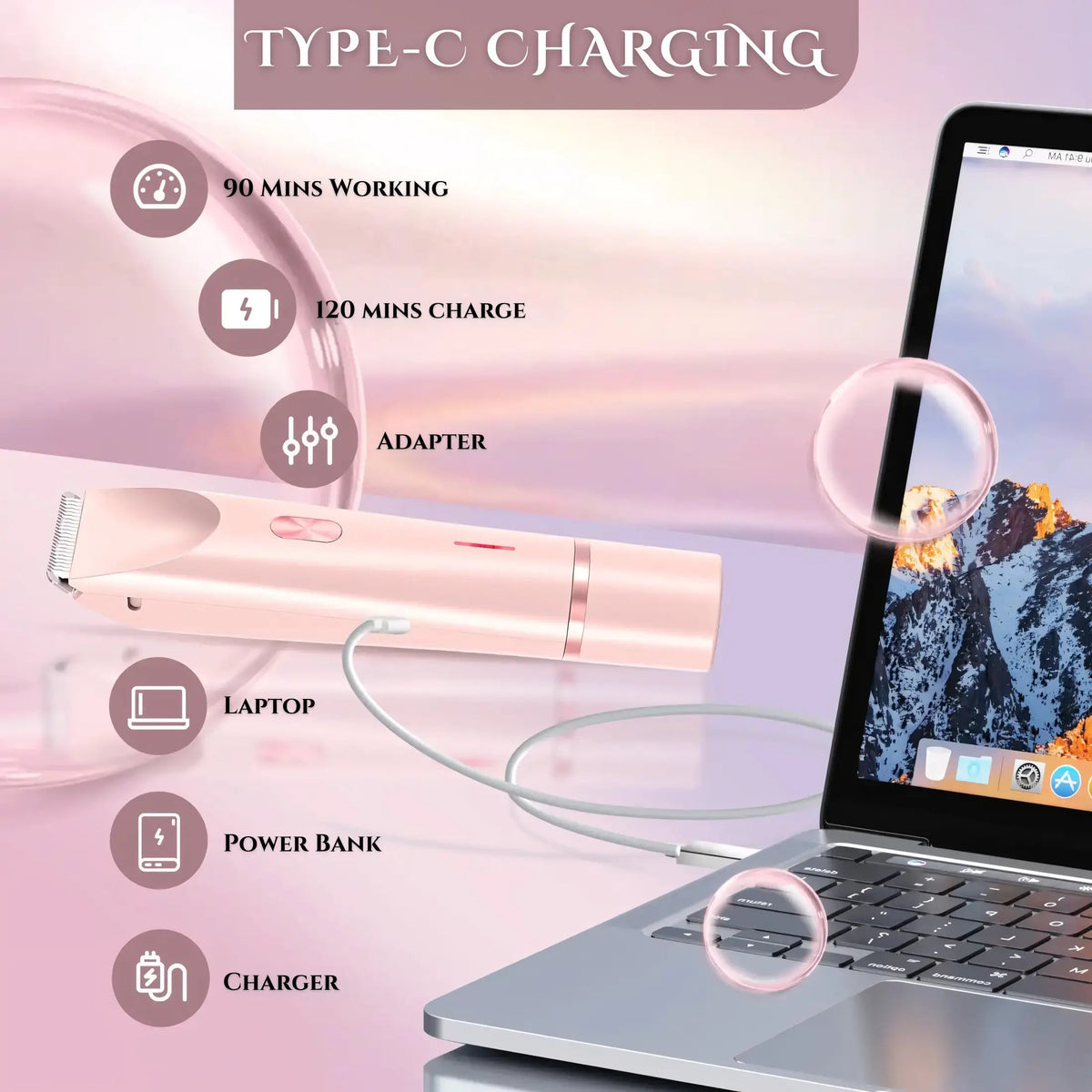 Avtoit | 2-in-1 Electric Razor for Women with Dual Head Design