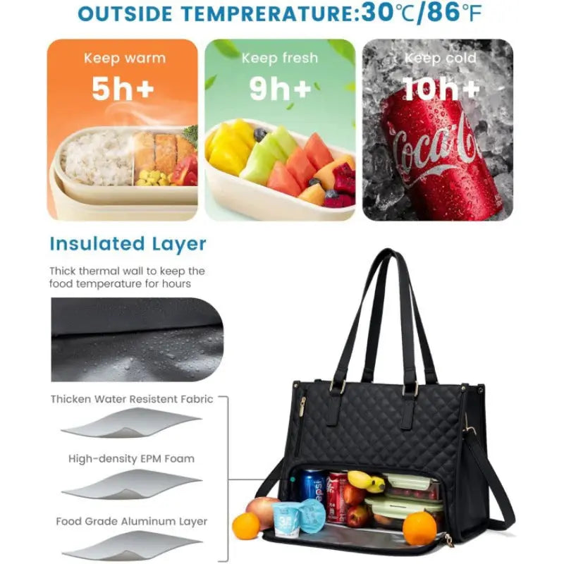 Avtoit | 2-in-1 Insulated Bag with Laptop Compartment – Stylish & Practical for Work and Everyday Life