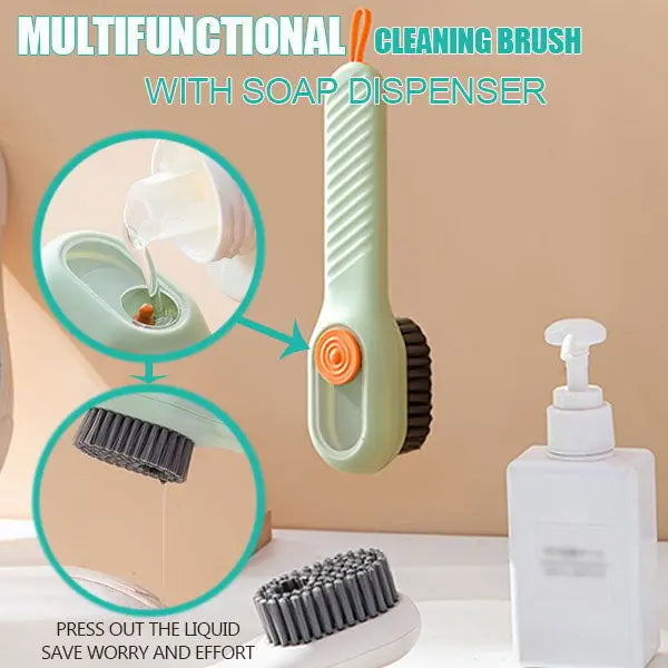 Avtoit | 2-in-1 Cleaning Brush with Soap Dispenser – Cleanliness Made Easy
