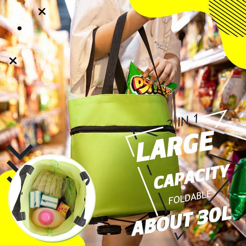 Avtoit | 2-in-1 Convertible Shopping Bag with Wheels - CarryFlex