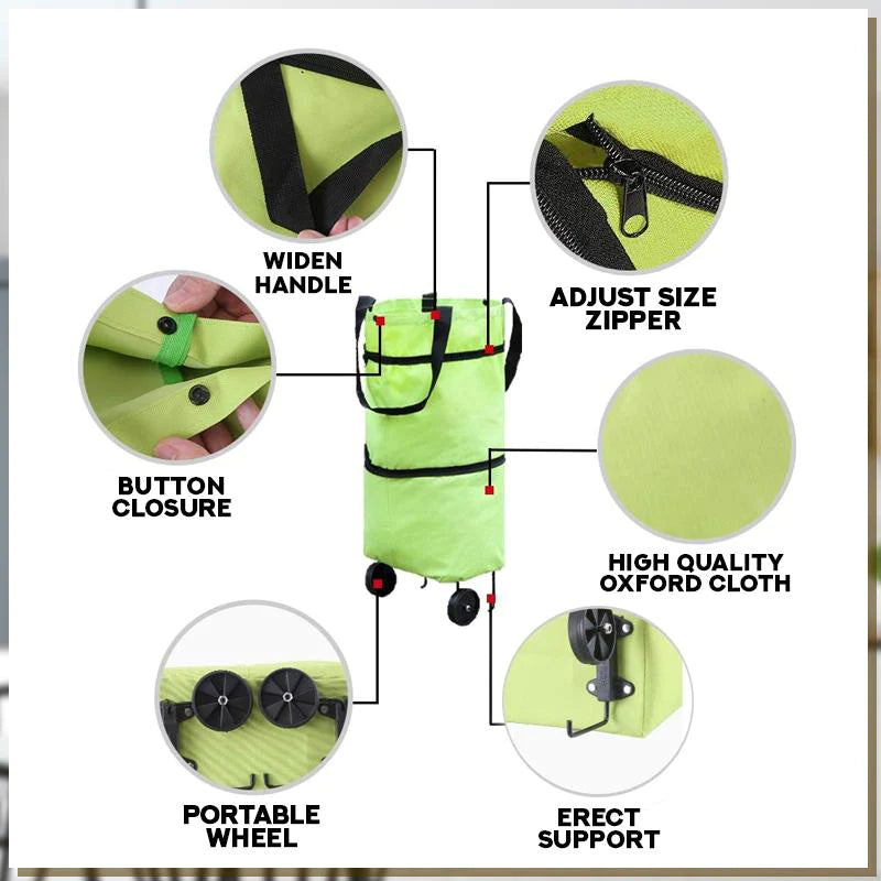 Avtoit | 2-in-1 Convertible Shopping Bag with Wheels - CarryFlex