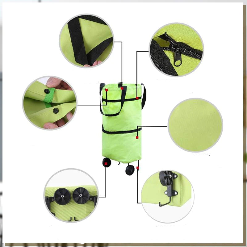 Avtoit | 2-in-1 Foldable Shopping Bag with Wheels