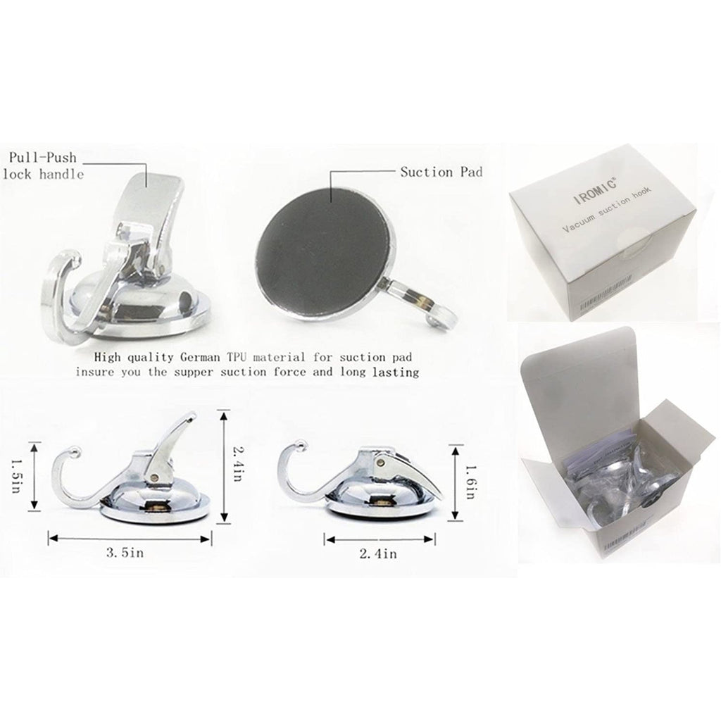 Avtoit | 2-Pack: Heavy-Duty Vacuum Suction Cup Hooks