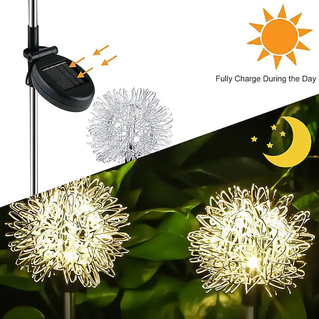 Avtoit | 2-Pack: Outdoor Solar Dandelion Garden Lights