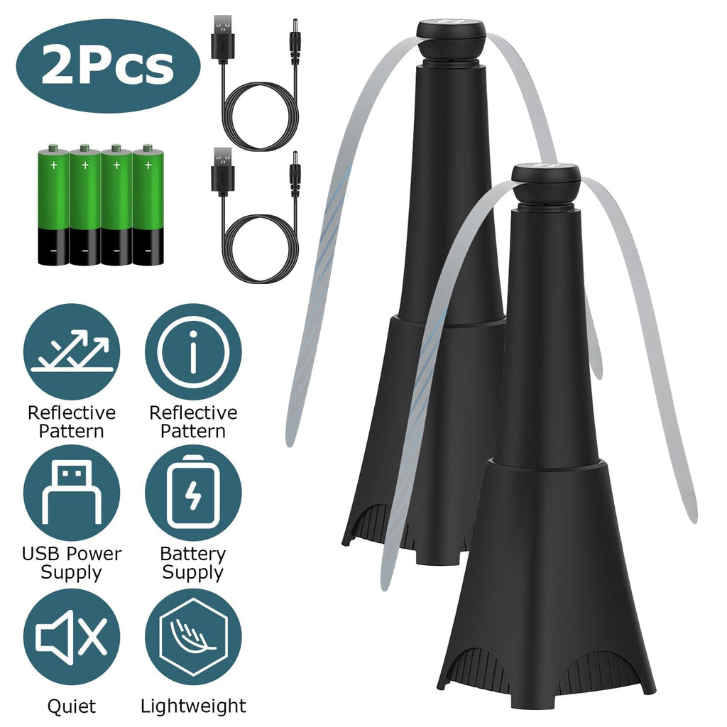 Avtoit | 2-pack: Carrying fan with reflective fly repellent, rechargeable battery operated