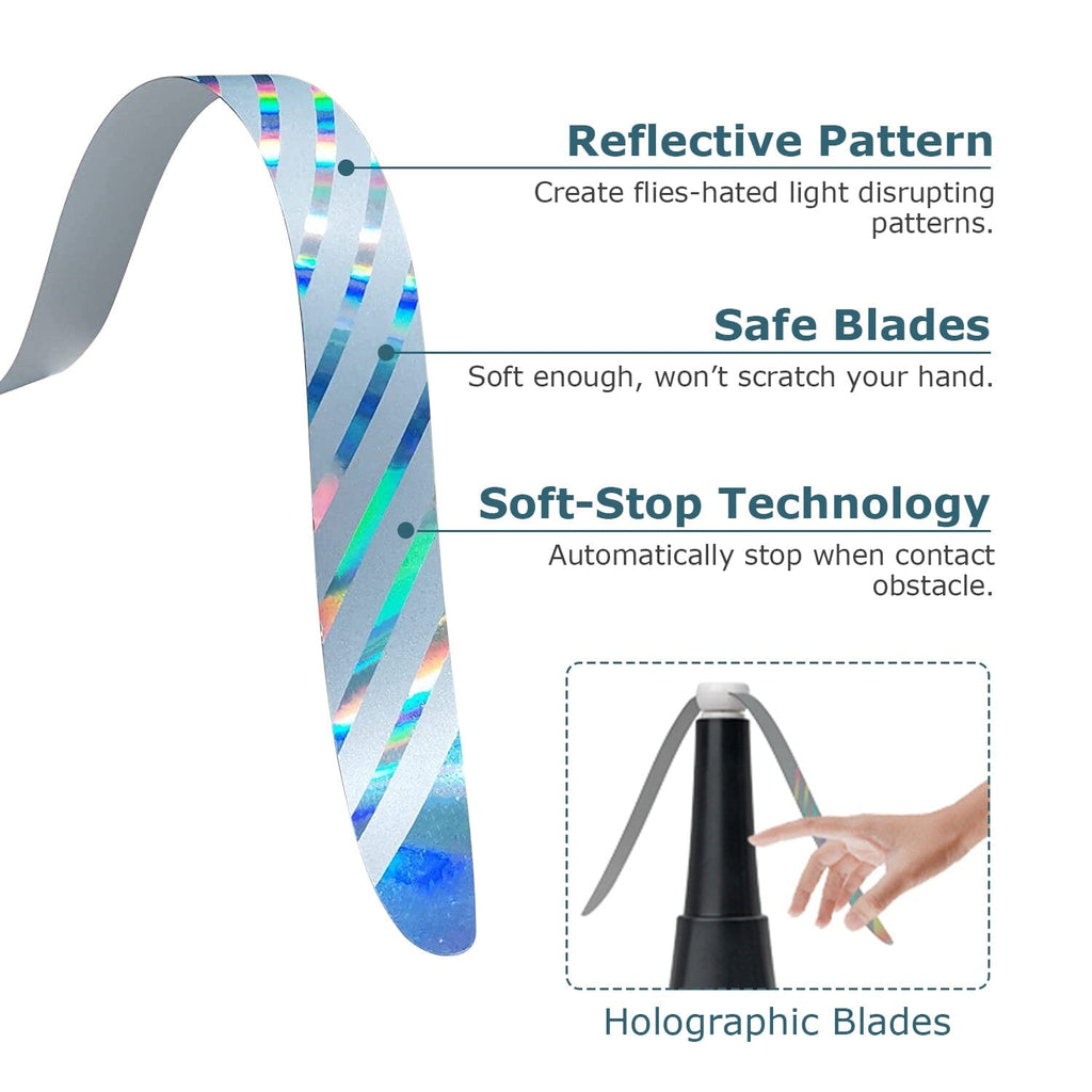 Avtoit | 2-pack: Carrying fan with reflective fly repellent, rechargeable battery operated