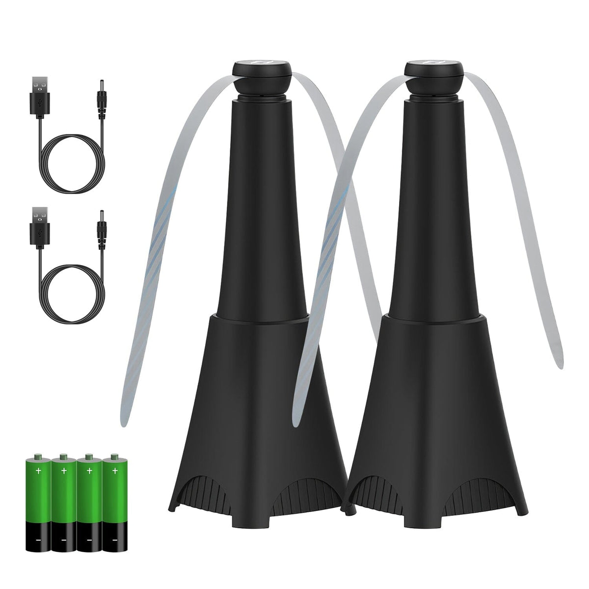 Avtoit | 2-pack: Carrying fan with reflective fly repellent, rechargeable battery operated