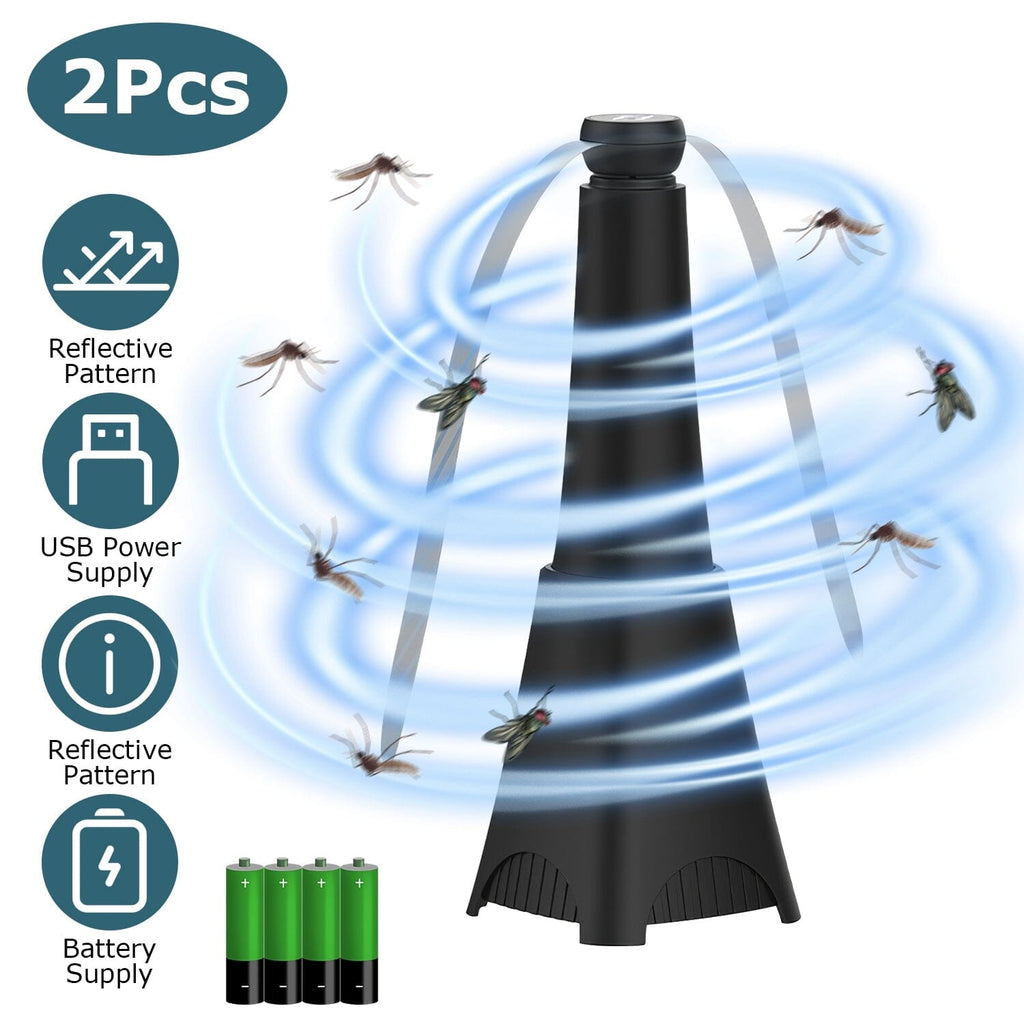 Avtoit | 2-pack: Carrying fan with reflective fly repellent, rechargeable battery operated