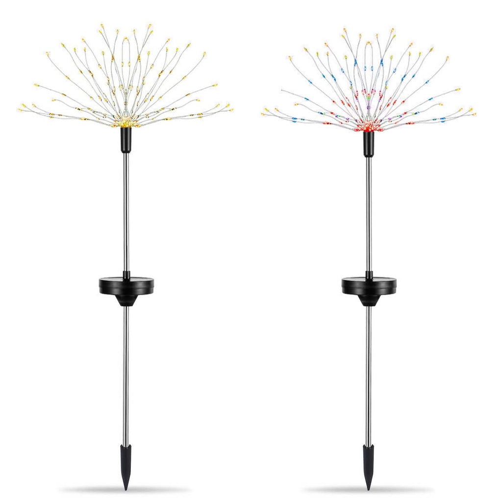 Avtoit | 2-piece: Solar-powered star explosion garden lights