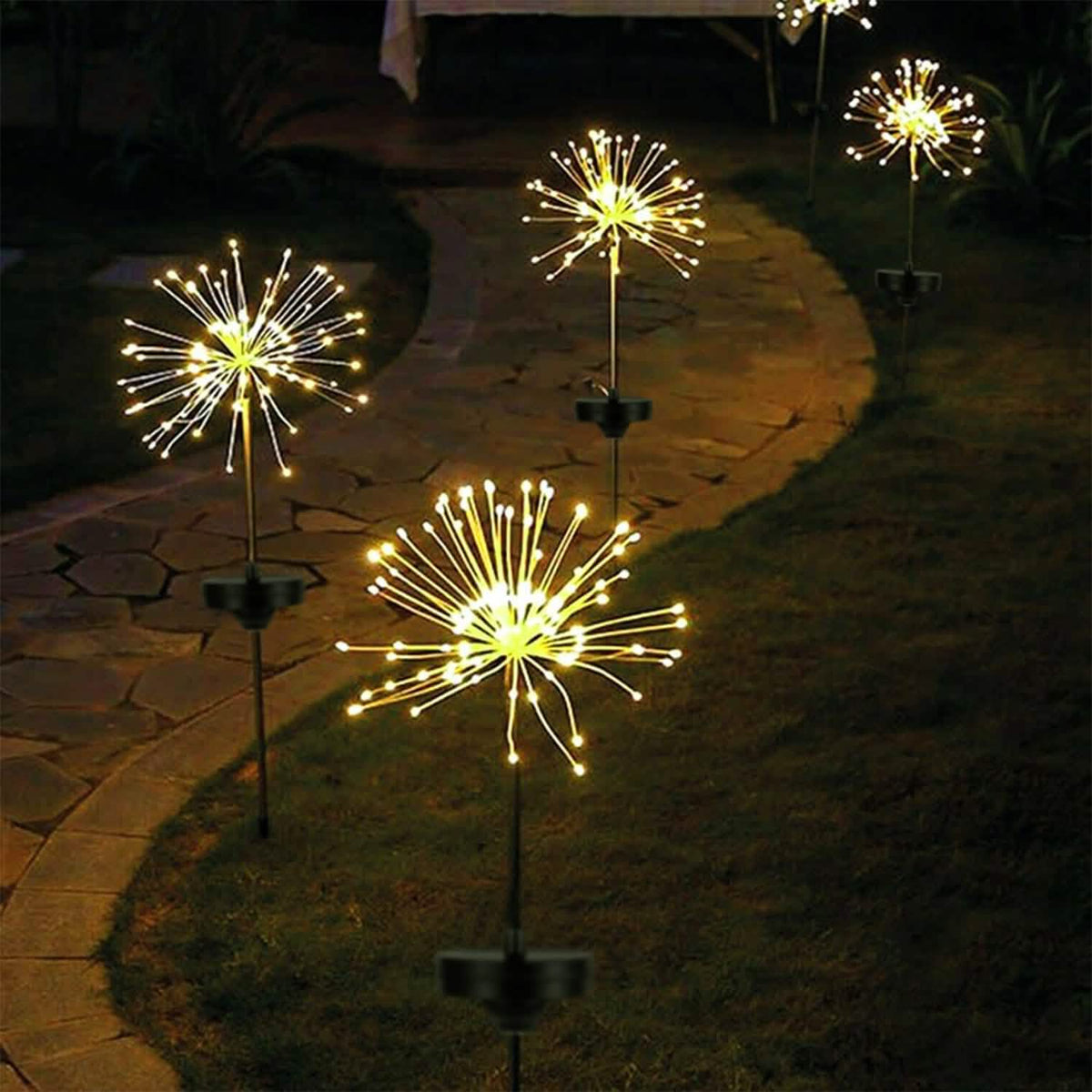 Avtoit | 2-piece: Solar-powered star explosion garden lights