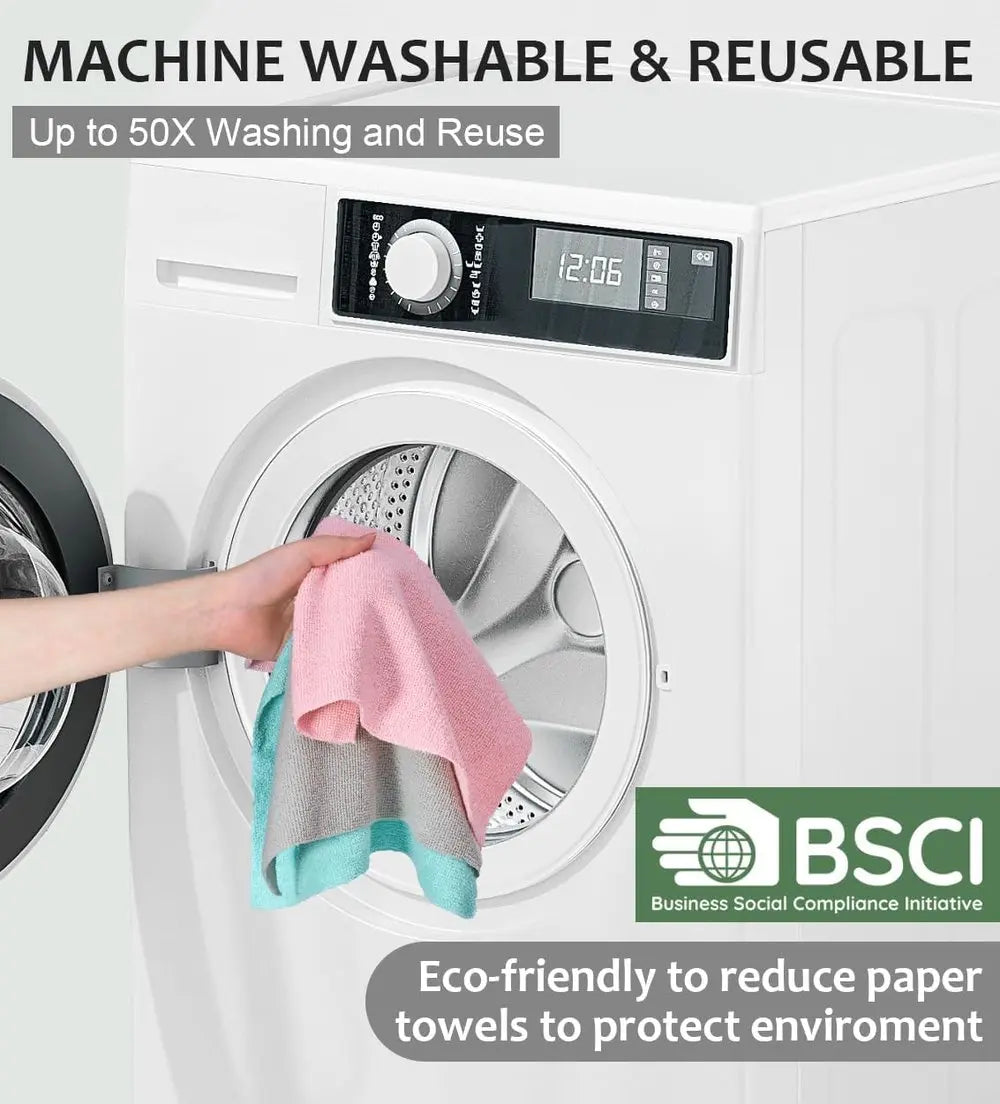 Avtoit | 20 Piece Reusable Microfiber Cloths on Roll – Lint-Free, Streak-Free & Eco-Friendly