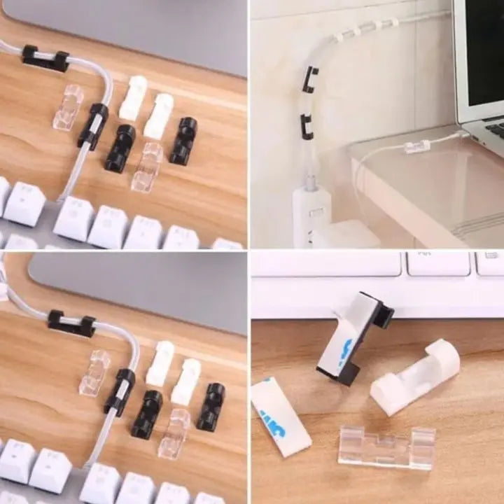 Avtoit | 20 pieces | Self-adhesive cable clips – for cable management