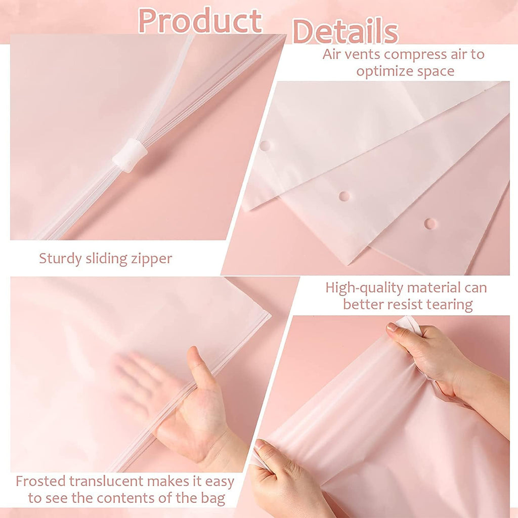Avtoit | Multi-Purpose Frosted Zip Storage Bags – 20-Pack Plastic Garment Sleeves (Buy 2 Sets, Take 1 FREE)