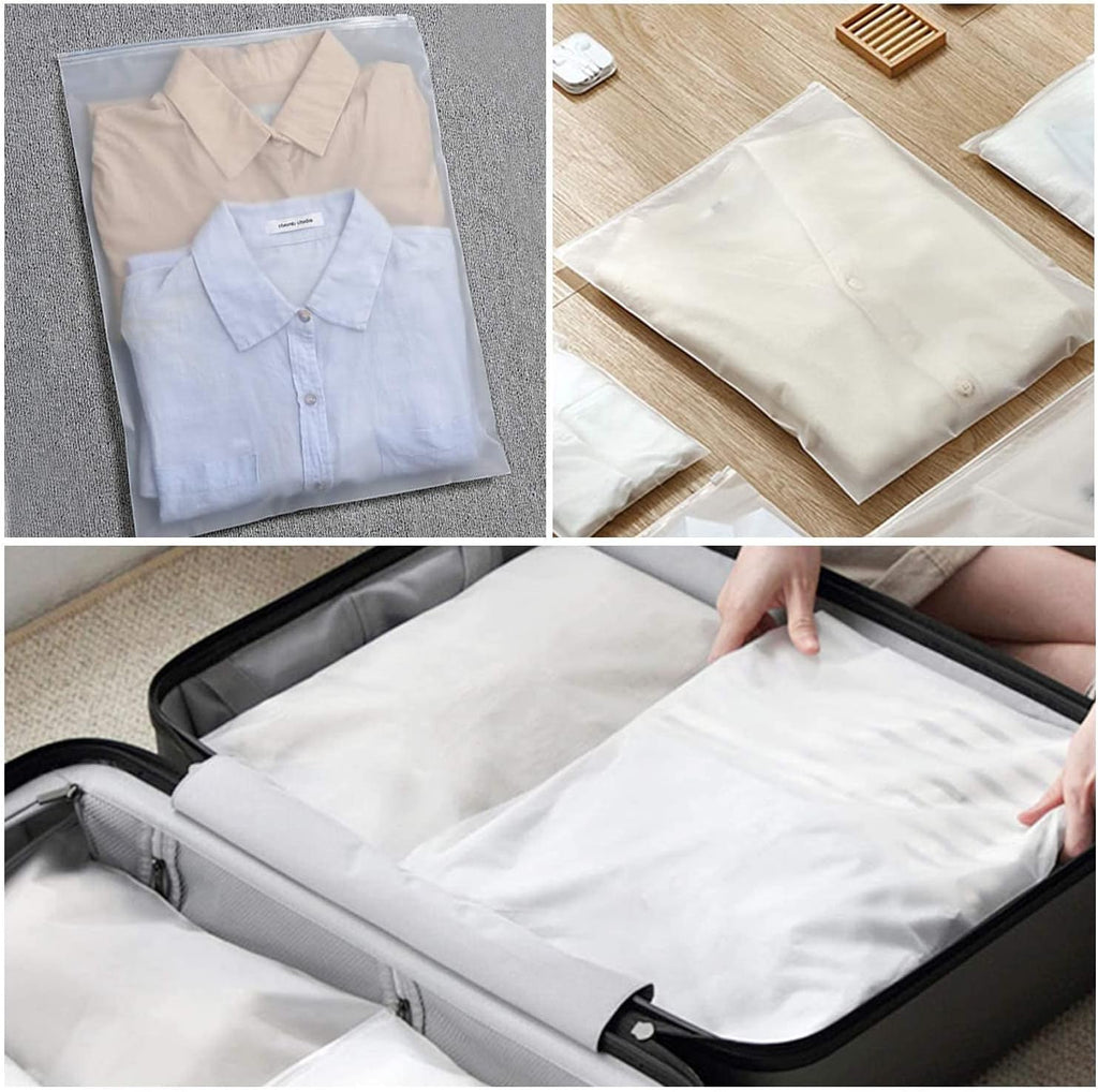 Avtoit | Multi-Purpose Frosted Zip Storage Bags – 20-Pack Plastic Garment Sleeves (Buy 2 Sets, Take 1 FREE)
