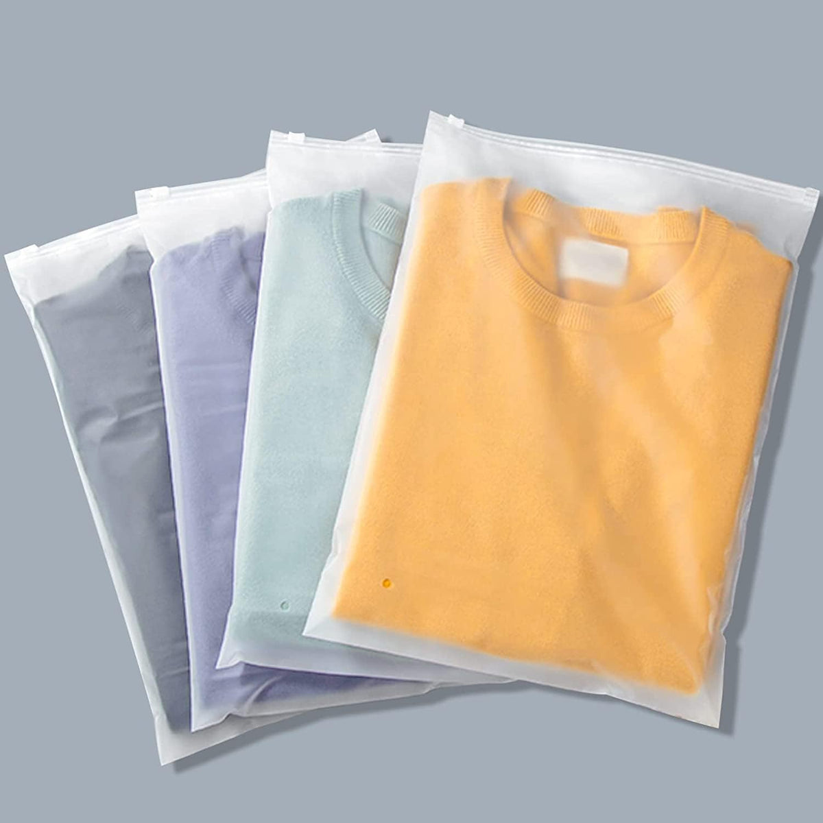Avtoit | Multi-Purpose Frosted Zip Storage Bags – 20-Pack Plastic Garment Sleeves (Buy 2 Sets, Take 1 FREE)