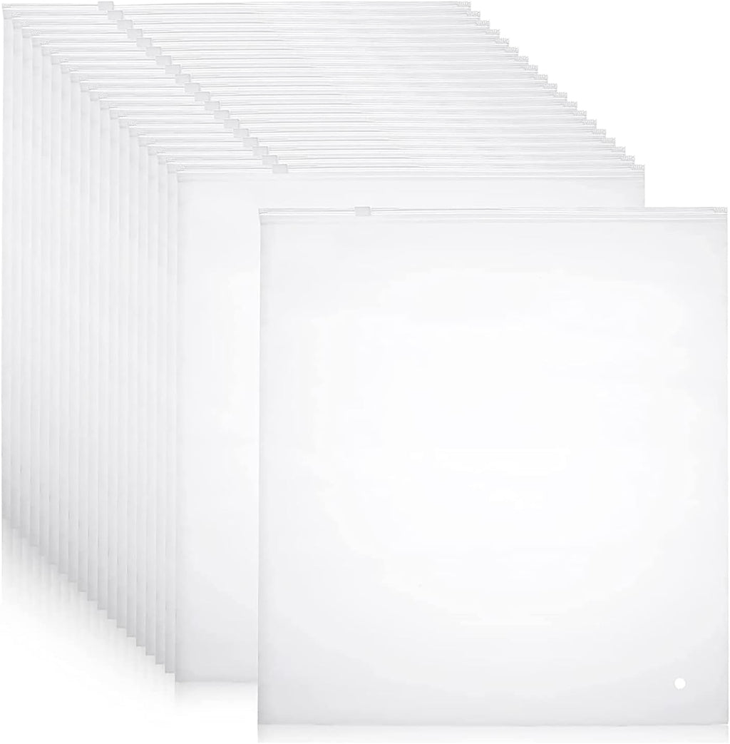 Avtoit | Multi-Purpose Frosted Zip Storage Bags – 20-Pack Plastic Garment Sleeves (Buy 2 Sets, Take 1 FREE)