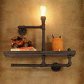 Avtoit | Metallic Geometry Pipe Wall Lighting Ideas Steampunk Dining Room Wall Mounted Light Fixture in Rust