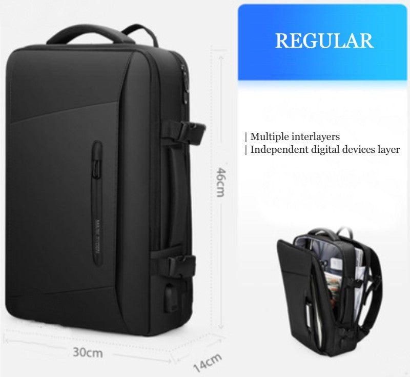 Avtoit | Waterproof Backpack with Multiple Compartments, Independent Digital Layer, Expandable, 180¬∞Open and Built-in Raincoat, for Travel, Camping and More