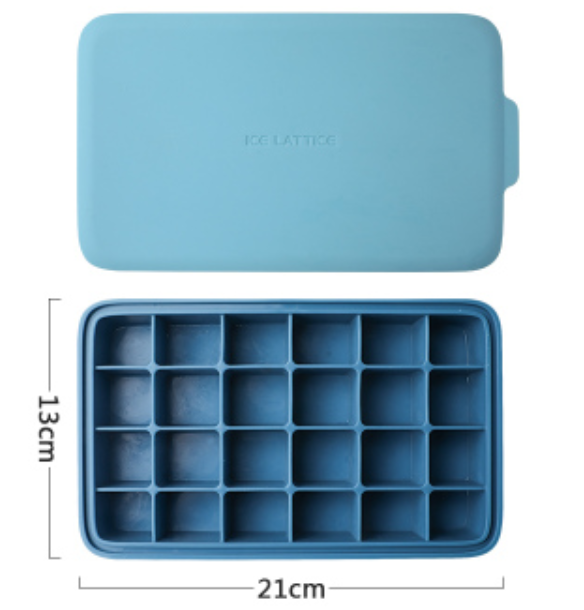 Avtoit | Silicone Ice Mold with 12 Hexagon or 24 Square Cavities, with Food Grade Silicone, Dustproof Lid, Dishwasher Safe and Easy to Demold
