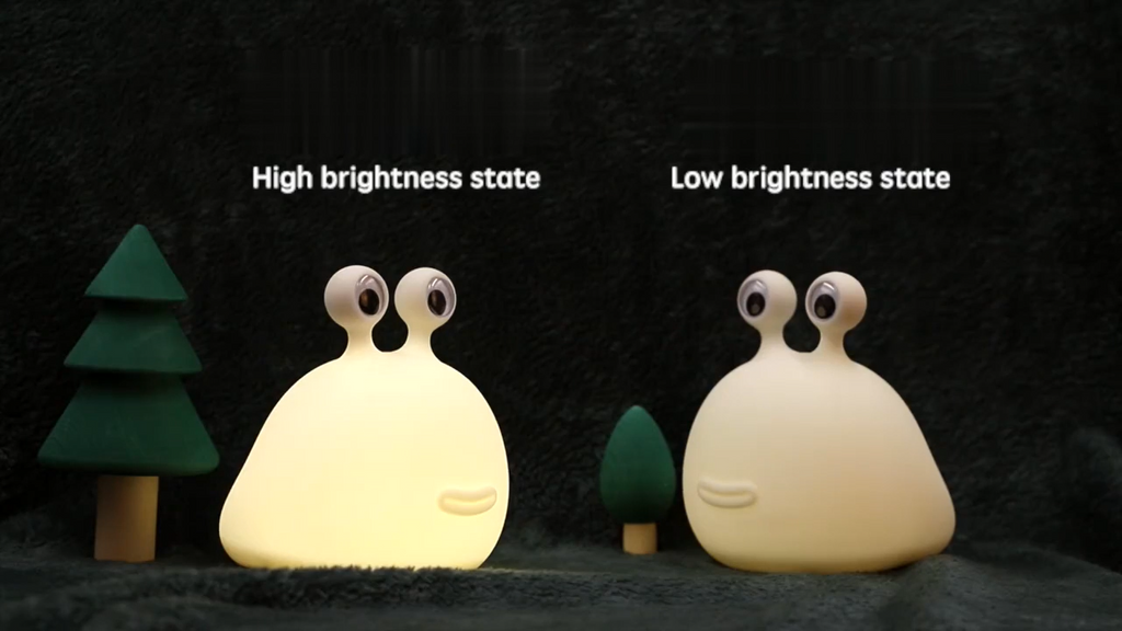 Avtoit | Rechargeable Snail Bedroom Night Light with Touch Control, Automatic Shut Off, Low Energy Consumption and Adjustable Brightness, for Office, Bedroom, Bathroom and More