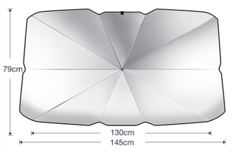 Avtoit | Foldable Car Windshield UV Protection Sunscreen Heat Insulation Umbrella, with Storage Bag, Suitable for Most Vehicles