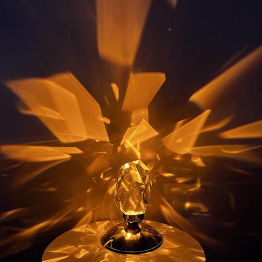 Avtoit | LuxorLite Diamond Crystal LED Table Lamp | Luxurious Mood Light | 3 or 16 Color Change | Wireless Night Light