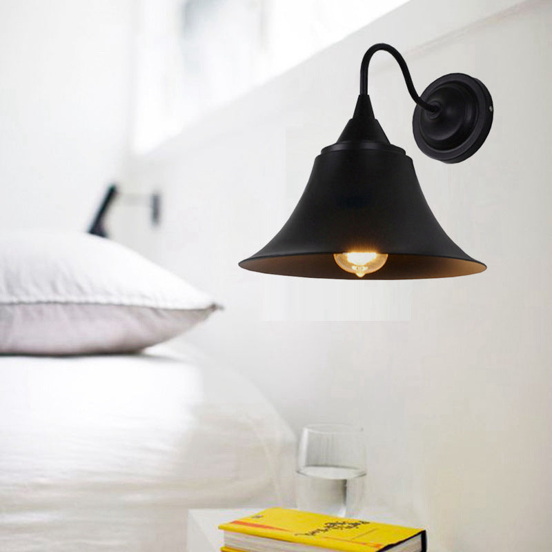 Avtoit | Expansive Metal Wall Lamp Farmhouse 1 Head Dining Room Wall Light with Curved Arm