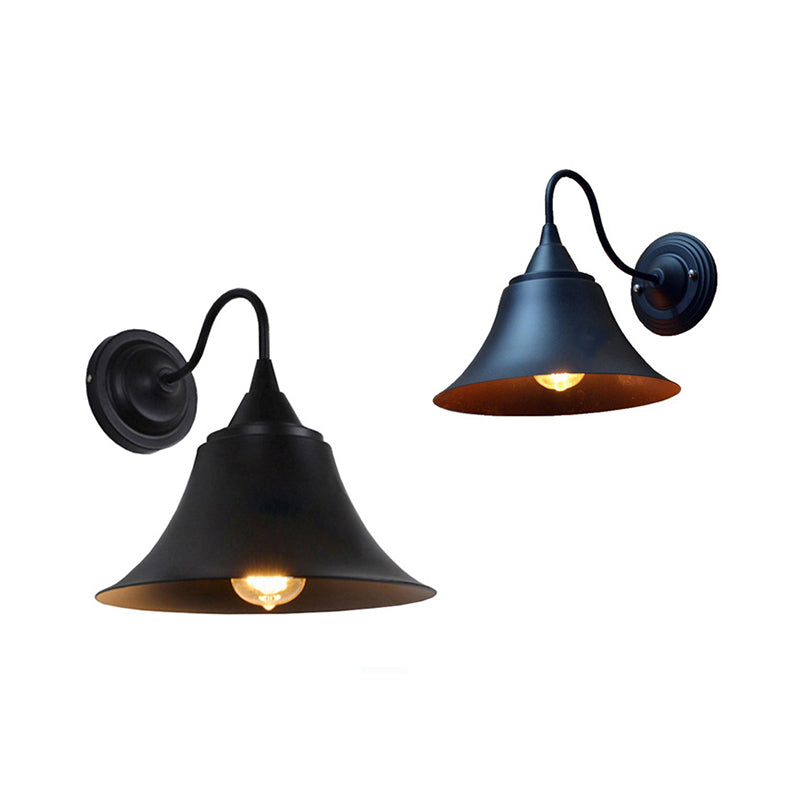 Avtoit | Expansive Metal Wall Lamp Farmhouse 1 Head Dining Room Wall Light with Curved Arm