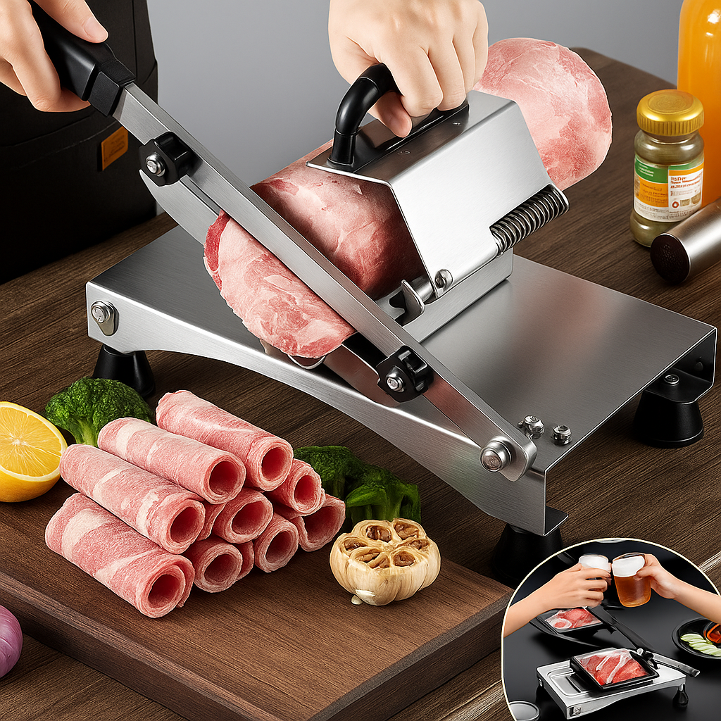 Avtoit | SlicePro – Stainless Steel Food Slicer for Home Use | Adjustable Thickness | Precision Cutting