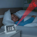 Digital Projection Alarm Clock with 180-Degree Adjustable Projection