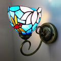 Avtoit | 1 Lamp Wall Lamp Sconces Victorian Bowl Yellow Glass Dragonfly Pattern Wall Lighting in Brass