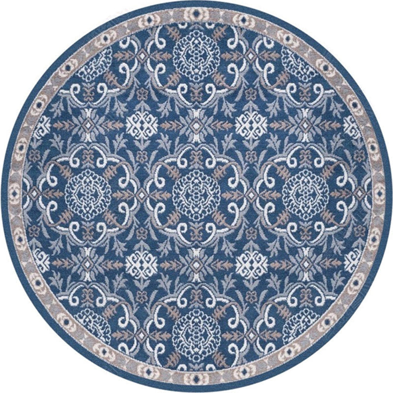 Avtoit | Ethnic Multicolor Floral Rug Synthetic Pearls Rug Non-Slip Backing Pet-Friendly Machine Washable Rug for Large Room