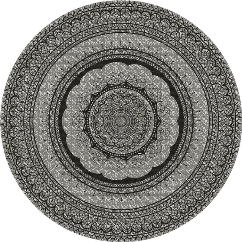 Avtoit | Exotic Moroccan Carpet Multicolored Floral Pattern Rug Non-Slip Pet-Friendly Stain-Resistant Rug for Home
