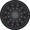 Avtoit | Moroccan Living Room Carpet Multicolored Flower Carpet Polyester Machine Washable Stain Resistant Non-Slip Backing Carpet