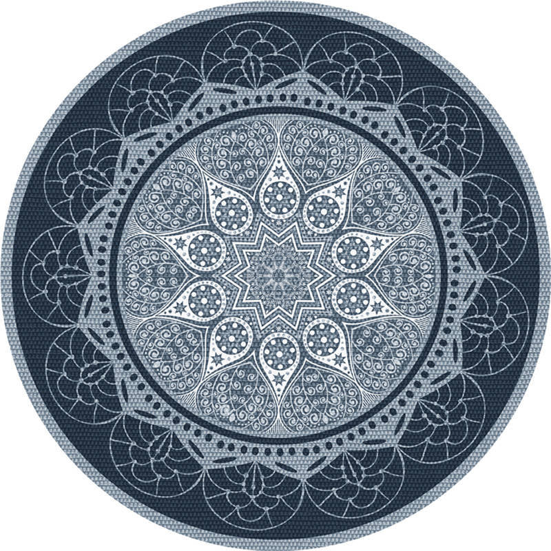 Avtoit | Moroccan Living Room Carpet Multicolored Flower Carpet Polyester Machine Washable Stain Resistant Non-Slip Backing Carpet